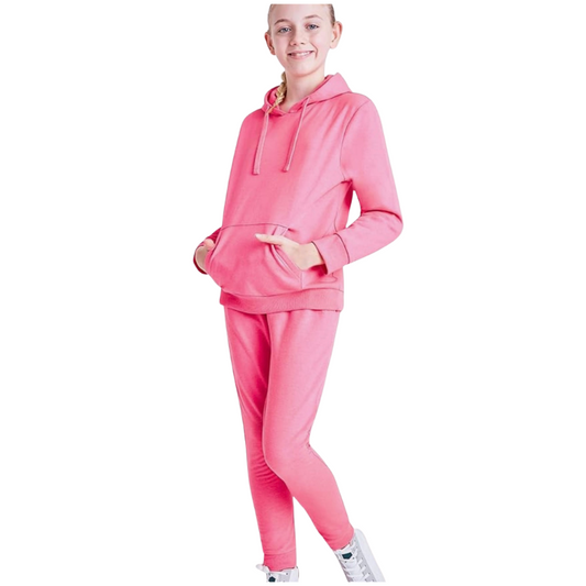 K005 GIRLS NEON PINK TRACKSUIT