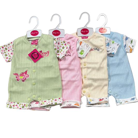 04-25 KIDS LOVELY BIRD 2 PIECE RIB OUTFITS (ASSTD)