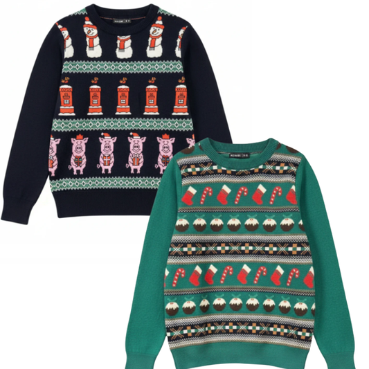 1134 KIDS CHRISTMAS JUMPERS - BOTH STYLES PER BOX