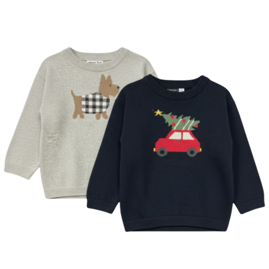 1331  KIDS CHRISTMAS JUMPERS CAR/DOG - BOTH STYLES PER BOX