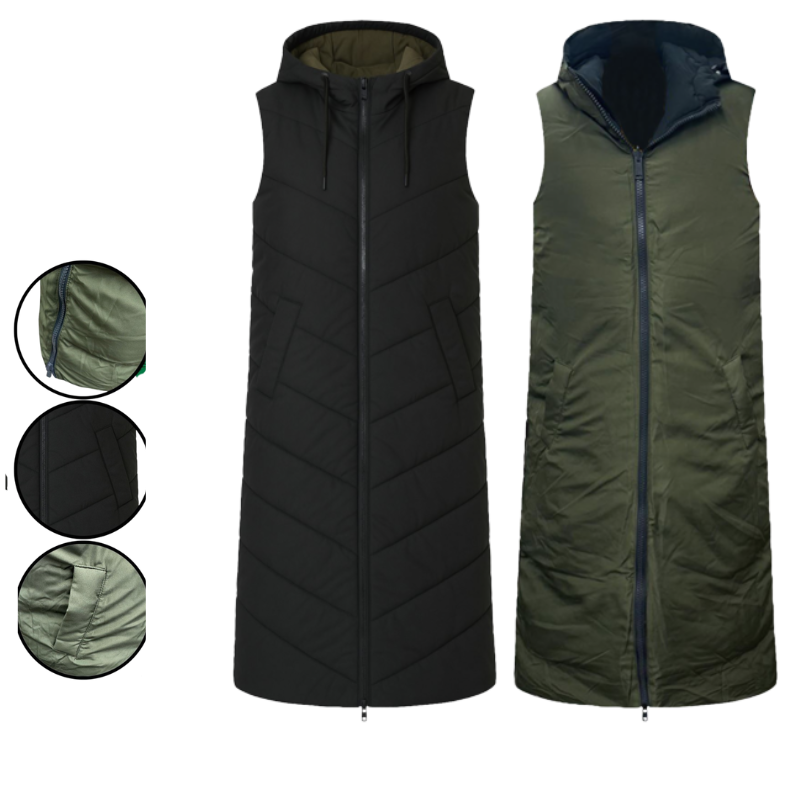 306 LADIES EX STORE REVERSABLE PADDED S/LESS COAT  POCKETS & SIDE ZIPS