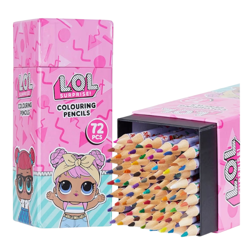 1630 KIDS LOL SURPRISE 72 PIECE COLOURING PENCILS