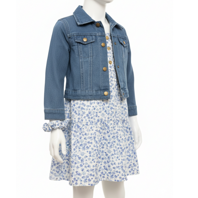 500 GIRLS 3 PIECE DRESS SET SNOW SIZES 2-6