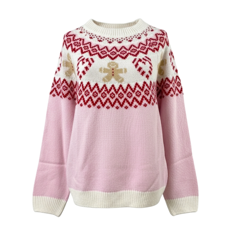 5967 GIRLS GINGERBREAD CHRISTMAS JUMPER