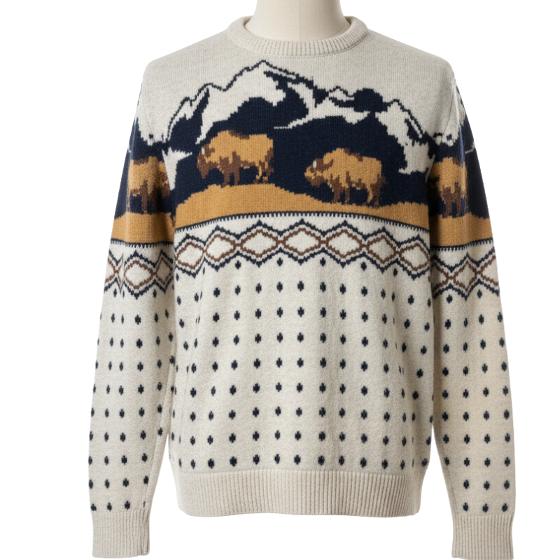1870 MENS EX STORE CHUNKY CHRISTMAS JUMPER