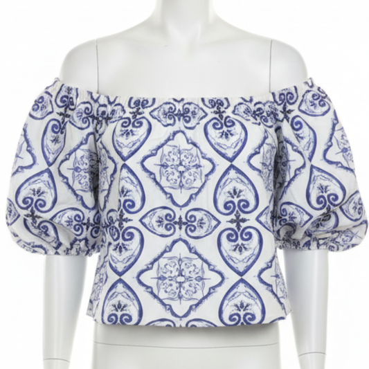 042 GIRLS EX STORE OFF SHOULDER GYPSY TOP