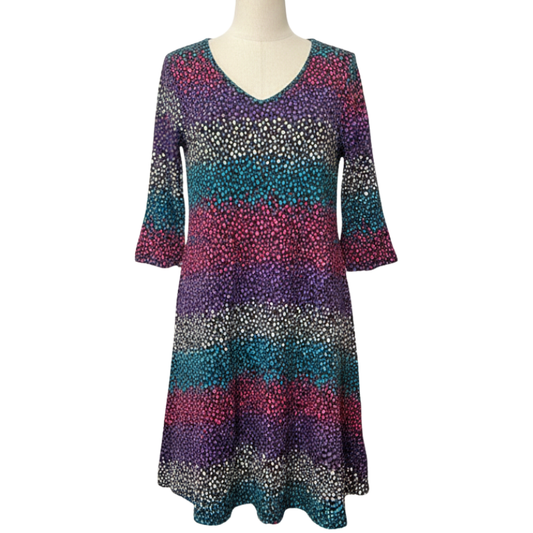 3696 LADIES BRAND SPOT JERSEY DRESS
