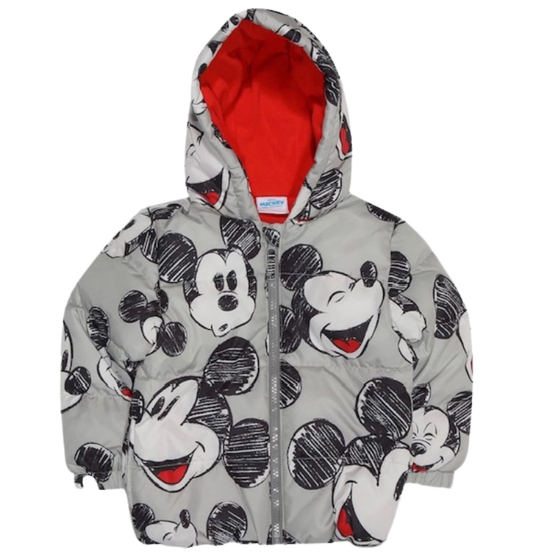 MICK01 KIDS OFFICIAL LICENSE MICKEY PADDED PUFFA JACKET