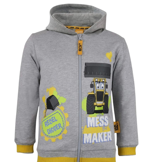 JCB01 KIDS OFFICIAL LICENSE JCB FLEECE LINED HOODY