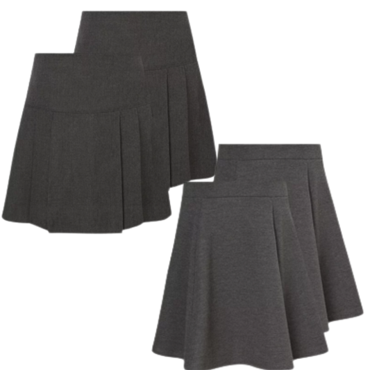ASD07  GIRLS ASSORTED SCHOOL SKIRTS *SPECIAL BUY* GREY