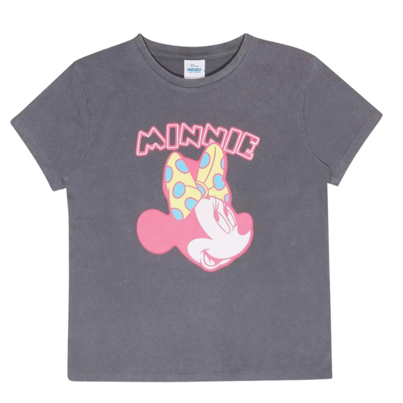 MM09 GIRLS LICENSE NEON PINK MINNIE TEE