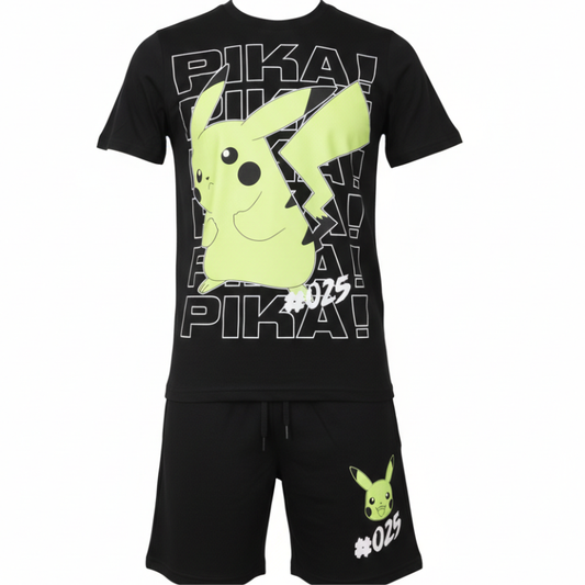 11632 BOYS LICENSE POKEMON 2 PIECE SET (FLEECE SHORTS)