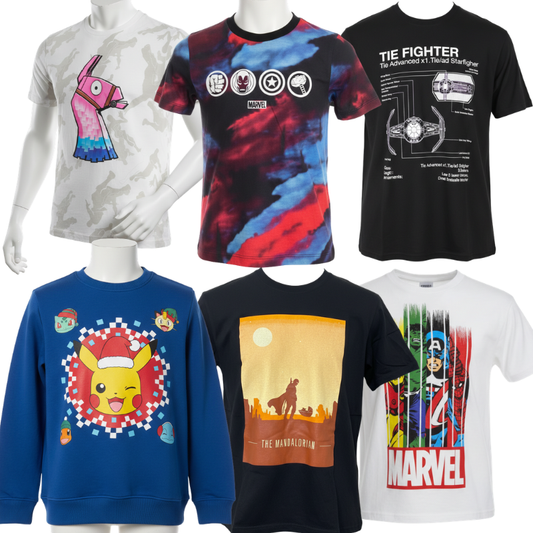 972 KIDS ASSORTED LICENSE TOPS BUNDLE - STYLES WILL VARY