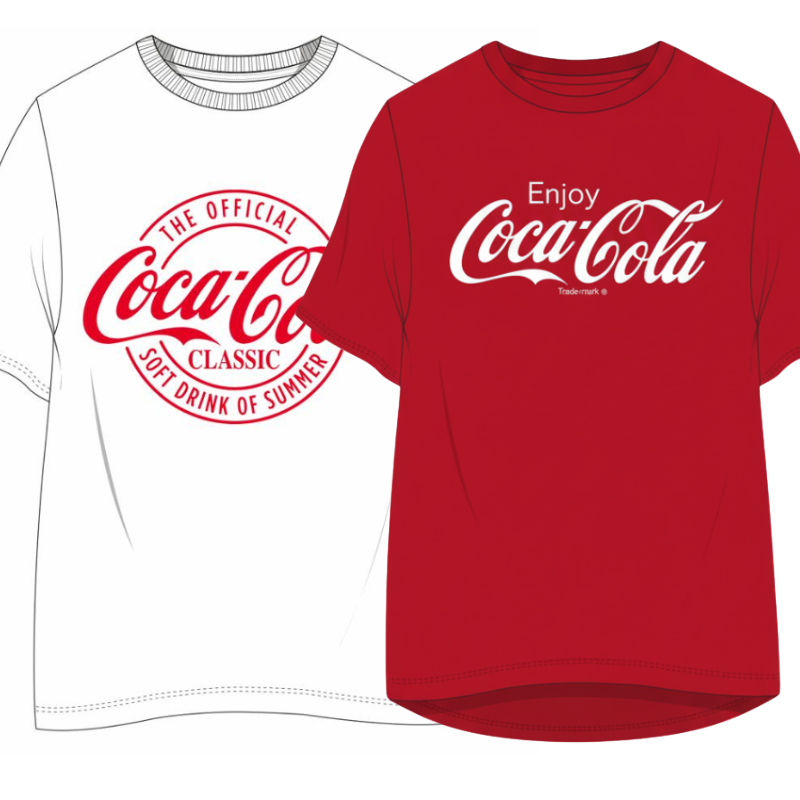 978 ADULTS LICENSE COCA-COLA TSHIRTS - RED & WHITE
