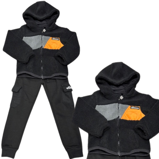 SANTIO KIDS BRAND TWO PIECE FLEECE TOP HOODED TRACKSUIT