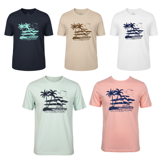 MS17 ADULTS EX STORE CARIBBEAN TSHIRT 5 COLOURS