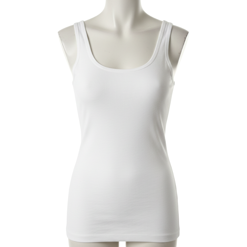 GA11 LADIES EX STORE WHITE LONGLINE VEST