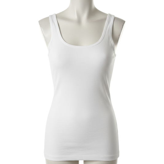 GA11 LADIES EX STORE WHITE LONGLINE VEST
