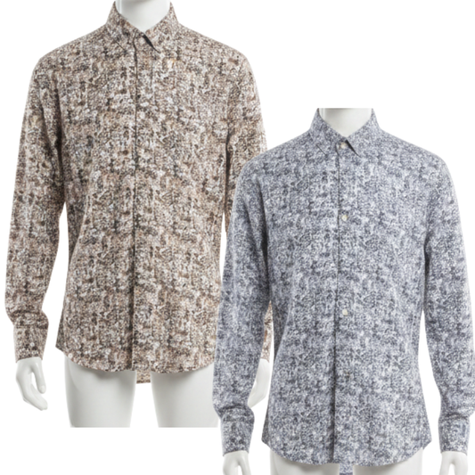 1060 MENS BRAND JERSEY PRINT SHIRT - BOTH COLOURS