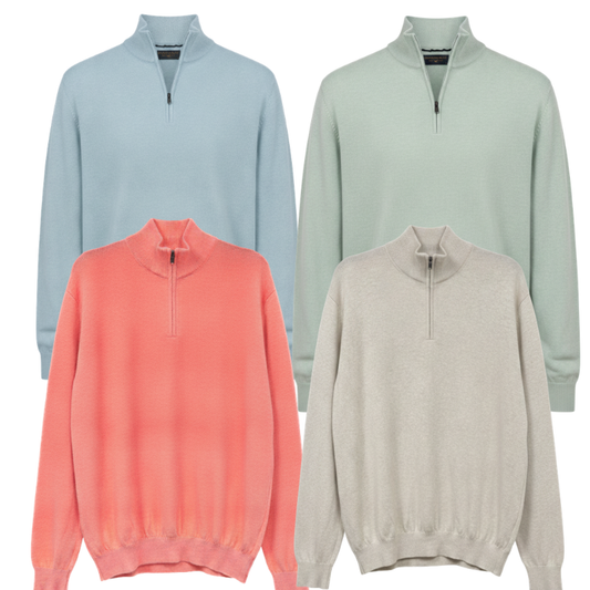 BB16 MENS BRAND 1/2 ZIP SWEATER - ALL COLOURS