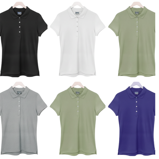 EVR15 LADIES EX STORE SHORT SLEEVE POLOS ASSTD COLS