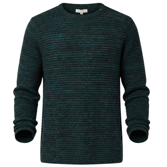1009  MENS BRAND L/SLV ZIP NECK TWISTING SWEATER