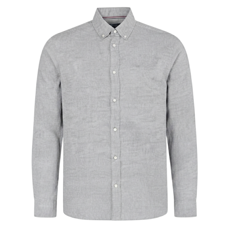 GA32 MENS EX STORE L/SLV WAFFLE TEXTURED SHIRT GREY