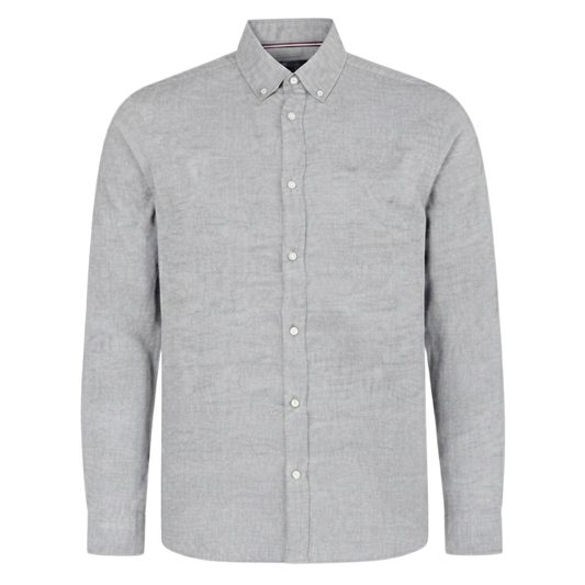 GA32 MENS EX STORE L/SLV WAFFLE TEXTURED SHIRT GREY