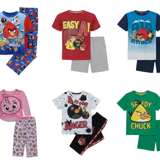 1006 KIDS ASSTD ANGRY BIRD PJS (DESIGNS WILL VARY)