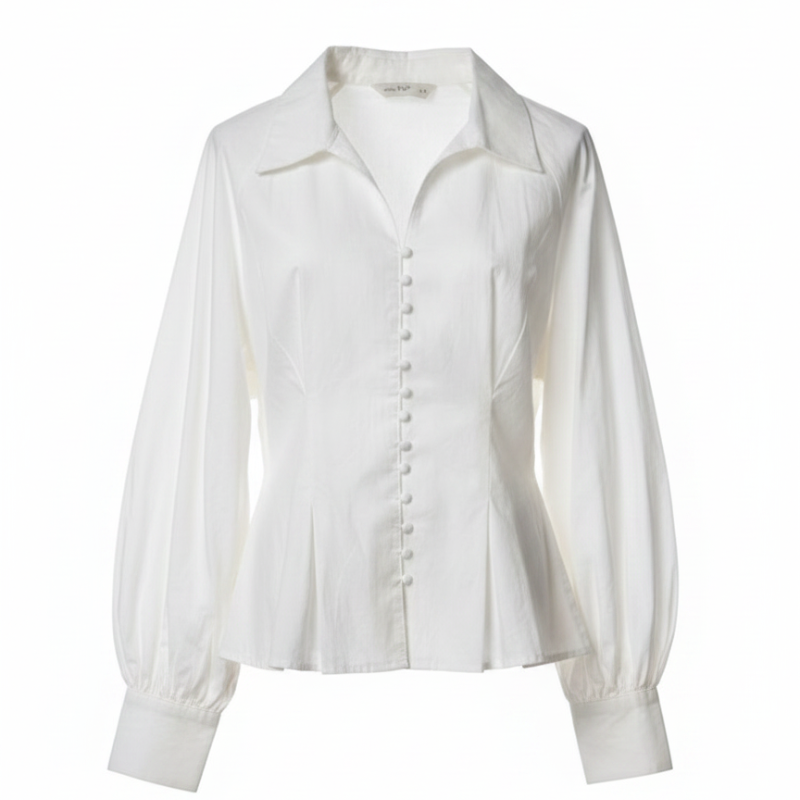 FF24 LADIES EX STORE BUTTON THROUGH BLOUSE
