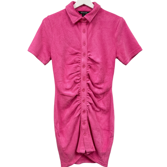 8399 LADIES EX BRAND ROUCHED TOWELLING BODYCON DRESS