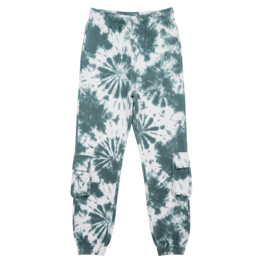 1263 LADIES EX BRAND TIE DYE CARGO POCKET JOGGERS