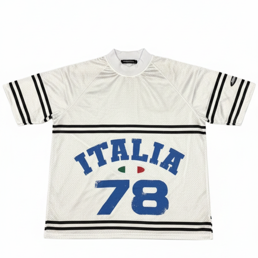 9909 LADIES EX BRAND VARSITY ITALIA OVERSIZE BASKETBALL TEE