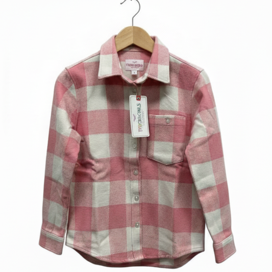 TH36 GIRLS THREADBARE WOVEN CHECKED SHIRT