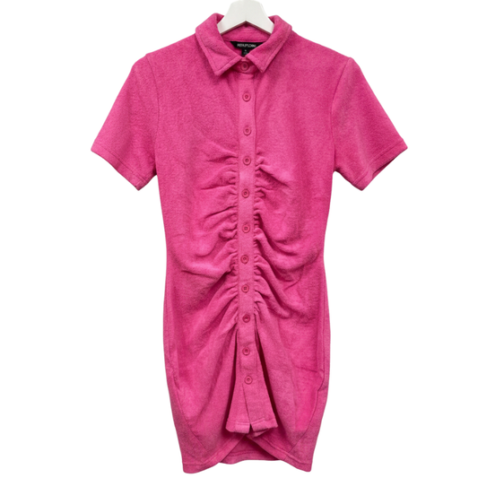 8399 LADIES EX BRAND HOT PINK TOWELLING DRESS
