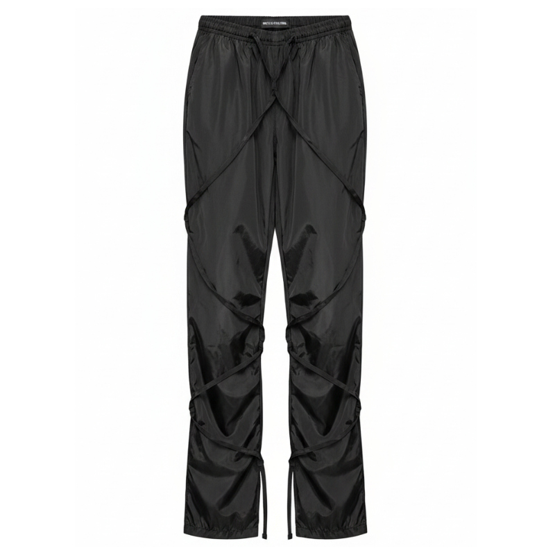 3681 LADIES EX BRAND SHELL TIE DETAIL STRAIGHT LEG CARGO