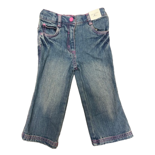 8085 BABY GIRLS EX STORE JEANS WITH PINK DETAIL